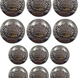 Ani Accessories Royal Bow Leaves Design Shank Button for Coat Blazer Suit, Sherwani and Indian Dresses Sports Coat Size (Pack of 12, 6 Big and 6 Small Buttons) (Bow Design)-86