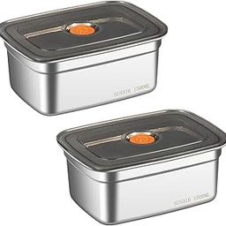 Turbid Food Storage Stainless Steel Snack Containers for Kids, Easy Open Leak Proof Metal Toddler Snack 1500 ML with Plastic Lids, SUS 316 Steel Metal Lunch Box for School, Travel(2, 1500ml)-picture-31