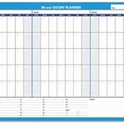 At-A-Glance PM23928 90/120-Day Undated Horizontal Erasable Wall Planner 36 x 24 White/Blue-image-73