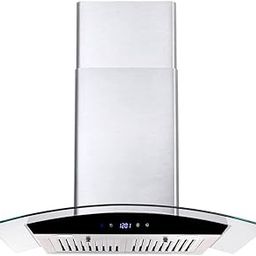 Mann Mart‚Powerful Convertible Kitchen Range Hood: Stainless Steel Chimney, Baffle Filters & Touch Control for Odor-Free Cooking-image-1