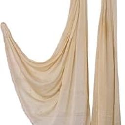 Nakoda Creation Chiffon Solid Women Dupatta (Arco Chiffon Dupatta Beige) - BZ34300-10
