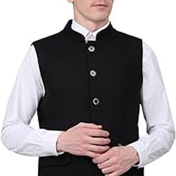 Men Self Design Mandarin Collar Formal Waistcoat l Formal Waist Coat for Men l Waist Coat for Men (P_MWCF00069)-image-80