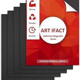 ART IFACT Pack of 6 Pcs of 4x6 inches with 0.5mm thick Self Adhesive Magnetic Sheet | Peel Paste and Place to Make Your Craft & Photos a Magnet |DIY Crafts|Not for Heavy object (6, 0.5mm X 4X6 inch)-22