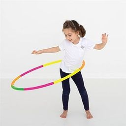 A1VK Rainbow Colours Hoola Hoop Ring for Kids and Adults. (6 Hoop to Join) Adjustable (Multicolour)-image-10