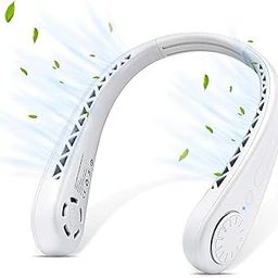 ARUIPortable Neck Fan - Rechargeable Personal Air Cooler Fan, Hands Free Bladeless Neck Fan, 3 Wind Speed and Low Noise with Lightweight, Wearable Neck Cooling Fan (Multicolor)-picture-13