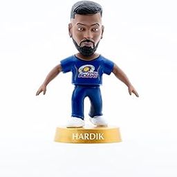 Chanak Cricket Icons Action Figure Hardik Pandya Mumbai Indians Collectible Miniature, IPL Edition with 360° Rotatable Head, MI Cricket Player for Fans & Kids, Gift & Collectors Pack of 1-11