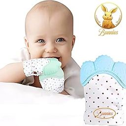 BUNNIES Silicone Baby Soft Teething Mitten Teether Glove|Teether for 3 to 6 Months Baby|Teething Pain Relief Toy Glove|Natural Remedy for Infants & Toddlers (1 Piece) (Printed Multi Color)-15