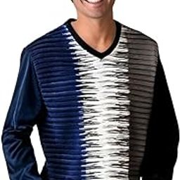 Mens Angora Wool Woollen Sweater, Blue and Brown, V-Neck Quilted Pattern Full Sleeve Woolen Sweaters Winter Wear Pullovers for Men (in, Alpha, L, Regular, Blue)-image-10