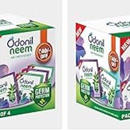 Odonil Bathroom & Toilet Air Freshener Neem Mixed Fragrance Blocks - 192g (48g, Pack of 8) | Fragrances- Jasmine, Lavender, Orchid, Rose| Long Lasting Fragrance | Lasts upto 30 days | Germ Protection-15