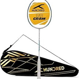 HUNDRED Nuclear 78 Carbon Fibre Unstrung Badminton Racket with Full Racket Cover for Intermediate Players-10