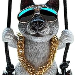 THE STYLE SUTRA Rearview Mirror Decorations Cute Swinging Pug Car Mirror Hanging Accessories Style F-image-76