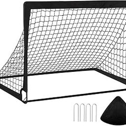 CLUB BOLLYWOOD® Soccer Goal Net for Kids Compact Football Gate for Park Garden Outdoor Sport Black|Sporting Goods | Team Sports | Soccer |1 Football Goal,-picture-18