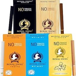 ROYAL SWAG Natural Herbal Cigarettes Regular, Clove, Frutta, Mint, Ginger Flavour (50 Sticks) Ayurvedic Herbs Additives and Chemicals 100% Tobacco-Free and Nicotine-Free-picture-10