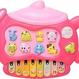 TOY STATION Piano for Kids - Keyboard Musical Instrument Toys, Flashing Lights, Animal Sounds and Songs, Musical Toys for Kids (Tea Pot Piano)-image-43