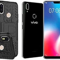 Karirap defender Tough Military Grade Armor Defender Series Dual Protection Layer Hybrid TPU + PC Kickstand Case Back cover for Vivo v9-image-47