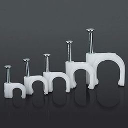 DIY Crafts Pack of 4 Sets 100x4, Combo Kit, 100 Pcs/Pack 5-14mm Round/Square, Steel Nail Cable Clamp Supplies Wire Cable Clip Buckle Plastic Clips Ties F(Pack of 4 Sets 100x4, Combo Kit)-picture-13