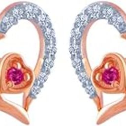 Gold and Diamond Stud Earrings for Women-image-84