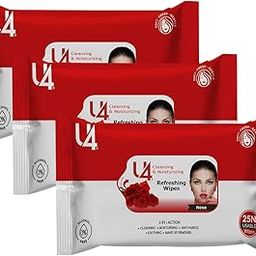 Adbeni Refreshing Rose Extract Facial Wipes, Cleansing, Moisturizing & Hydrating 25 Wipes, For All Skin Types-image-98