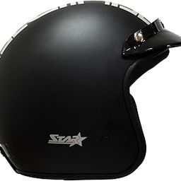 Turtle Helmet Star with Peak Open Face Design with Scratch Resistive Hard Shell ABS Plastic Helmet-Parent-image-48