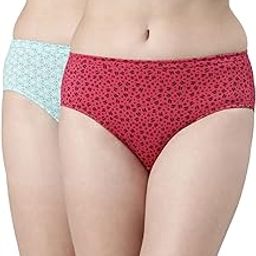 Women Organic Cotton Printed Bikini Style Underwear, Combo Pack of 2, Hipster Panties for Women Anti Bacterial, Quick Dry, Low Rise Inner Elastic Waistband-image-8