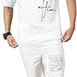 STARLY Oversized Cotton Tshirt Short Co-ord Set For Men-picture-54