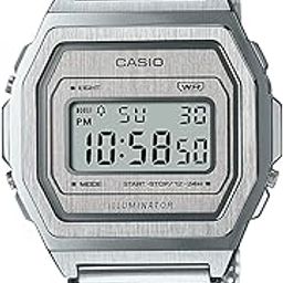 Vintage A1000MA-7DF Silver Digital Dial Silver Stainless Steel Mesh Band D278-image-74