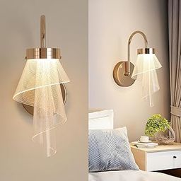 CORAL TREE-Gold LED Wall Sconces - Acrylic Modern Wall Mount Light Fixture for Living Room, Bedroom, and Hallway - 6W LED Wall Lighting for Bedside Ambience- with 3 Color Changing Option-picture-16