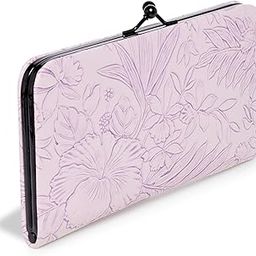 Wallet for Women Stylish Latest Clutches Floral Flower Printed design Vegan Leather Mobile phone Holder Card Slots Kiss Lock Zip Pocket Hand Clutch for Daily Use Girls Gift Party Ladies Purse (Purple)-image-95