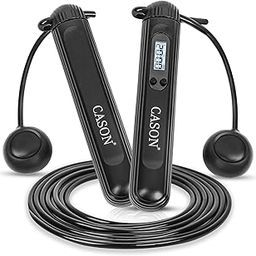 Cason Professional Skipping Rope With Counter for Man,Women,Kids/Smart Jumping Rope For Exercise Gym Workout, Sports Speed Skipping Rope With Adjustable Weighted Jump Rope (Black, NO App (only Counter))-image-96