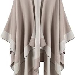 Women's Shawl Wrap Winter Fall Poncho Retro Style Vintage Pattern Cape Wraps Lightweight Open Front Sweater Cardigan-image-34