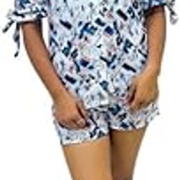 CLOV Women's Stylish Print Shirt & Shorts Co-Ord Set – Trendy Casual Outfit (Multicolor-5)-image-71
