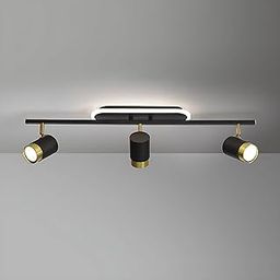 Navam Creation® Modern 3-Light LED Ceiling Spotlight with Adjustable Heads | 3-Color Dimmable Cylindrical Ceiling Light for Living Room, Bedroom, Hallway, Office, Shop | (Black & Gold) (Pack of 1)-image-34
