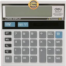 deli W39231N 12 Digit GT Basic Calculator for Office with Step Check & Correct Function | 3 Years Warranty | - White-picture-23