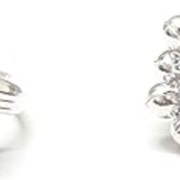 SMARNN Silver Plated Combo American Stone Studded Toe Ring Bichiya for Women-image-42