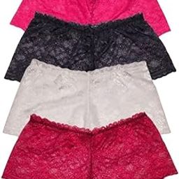 | Lycra Net Short Panty | Full Coverage Soft Touch Microfiber Nylon | Women's Full Comfortable Net | Short Panty for Women and Girls (White, Black, Maroon, Pink) (Free Size)-image-34