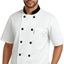 Half Sleeves Chef Coat for Men | Double-Breasted Chef Coat With Reversible Closure | Comfortable & Stylish | Easy Care & Breathable | Ideal for Chefs, Cooks, and Kitchen Staff-image-34