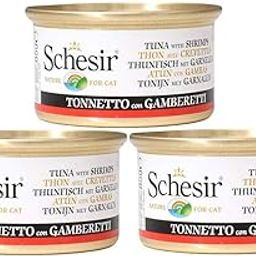 Schesir Wet Cat Food Tuna with Shrimps 85 gm (Pack of 3)-13