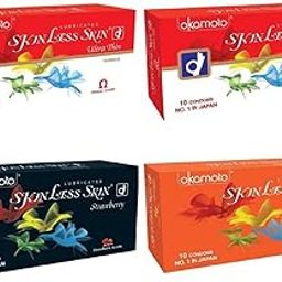 Okamoto Condoms For Men Skinless Skin - Ultra Thin,Strawberry & Orange (4 x 10s)-20