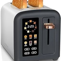 SEEDEEM 2 Slice Toaster, Stainless Steel Toaster with LCD Touch Control, 50% Faster Heat Up Speed, 6 Bread Selection, 7 Shadow Settings-picture-31