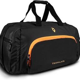 travalate Travel Duffle Luggage Bag Organizer | Multi Pocket Ultra-Light| Polyester 45 Litre | Men and Women | 22 X 12 X 11 Inch (Black)-picture-37