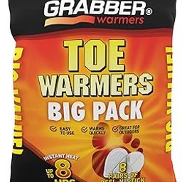 Grabber Toe Warmers - Natural Odorless Air Activated Warmers - 8 Hours of Heat - 8 Pairs-image-28