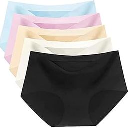 Women Cotton Seamless Panty Womens Silk Panties Women Hipster Panties Medium Waist Briefs Hipster Underwear Pack of 3 Multicolor-picture-46