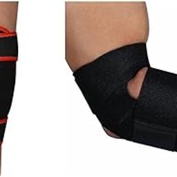 Nivia Adjustable Knee Support (Black) Orthopedic Basic Neoprene Elbow Support Elbow Support (Black)-image-72