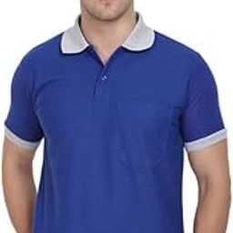 Men's Regular Fit Polo T-Shirt Half Sleeve with Contrast Collar & Pocket | Comfortable and Stylish, Perfect for Men & Boys-11