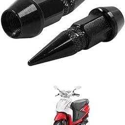 LOVMOTO Universal Spiked Valve Caps,Aluminum Alloy Dustproof and Waterproof Tire Valve Stem Caps, Suitable for Cars, Trucks and Motorcycles (2PCS Black) Comfortable with Plea-Sure-image-100