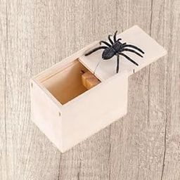 Toy fair Wooden Spider Surprise Box, Prank Toy with Hidden Spider, Fun Novelty Trick Box(12cm Large)-image-15