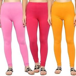Women Leggings Multi Color Pack 3 | REGULER Cotton Leggings-image-12