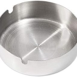 Rudra Exports Stainless Steel Round Metal Cigar Holding Cigarette Ashtray for Home or Office, hotels, or restaurants (12 cm Ashtry)-image-45