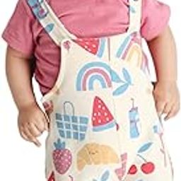 Kid's Cotton Casual Multicolor Printed Dungaree Set For Baby Boy's-image-4