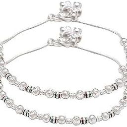 Pearl and Beaded Anklet Pair, Traditional Indian Style, Adjustable-image-60